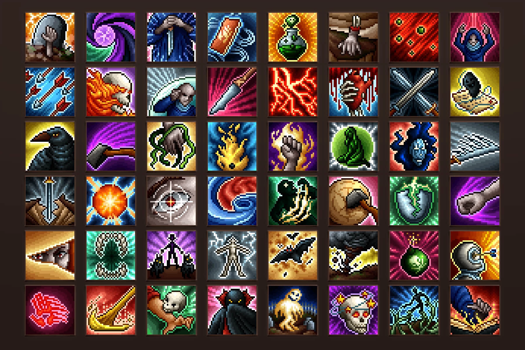Undead Skill Pixel Art Icons