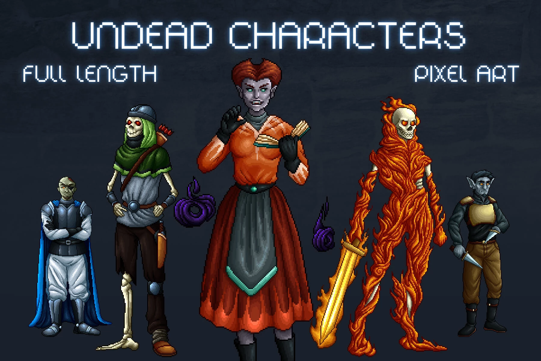 Undead Warriors Pixel Art Asset Pack