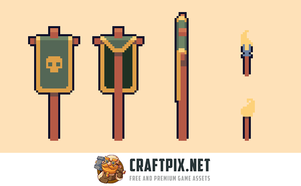 Swamp Tileset Pixel Art for Tower Defense