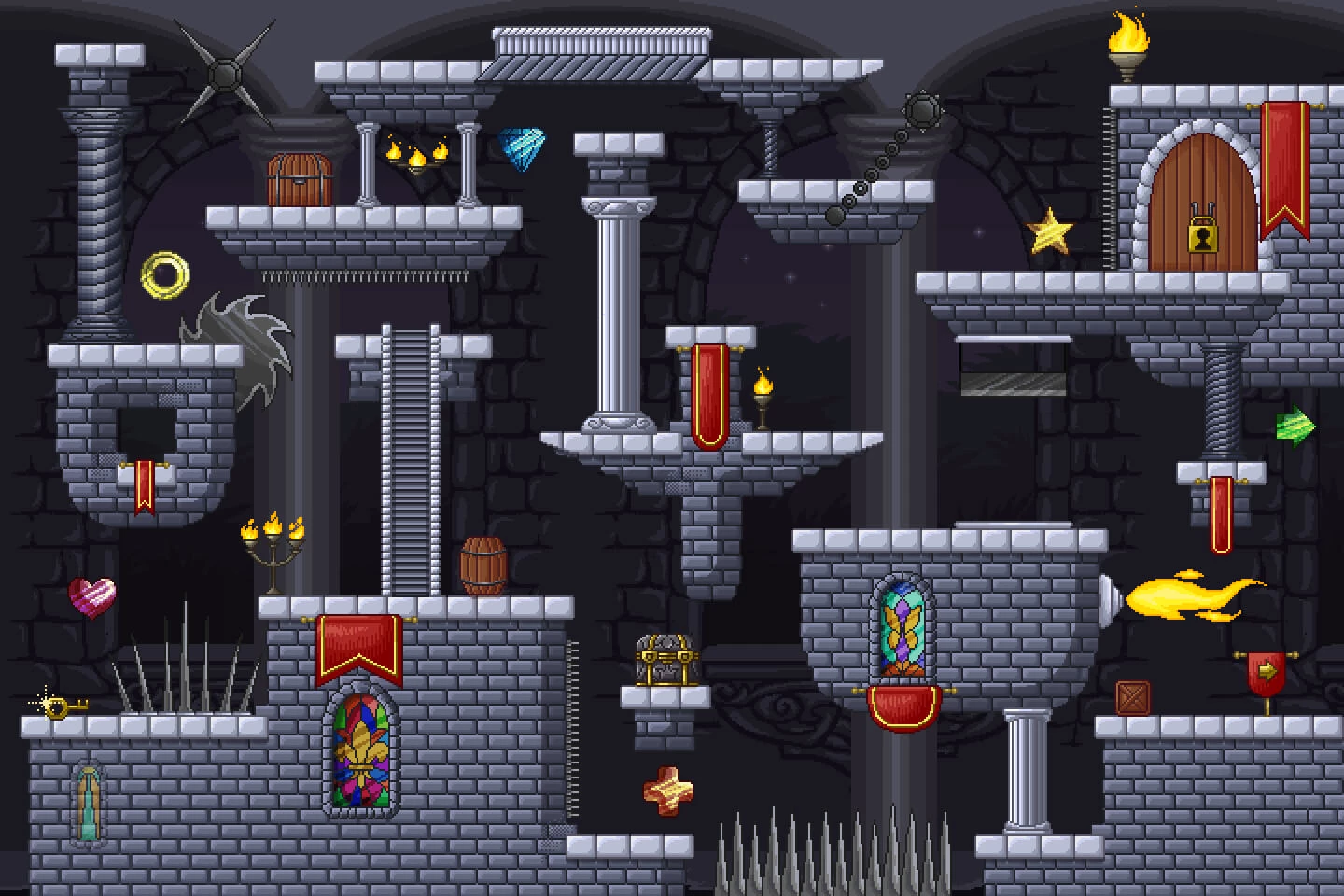 Fantasy Platformer Game Kit Pixel Art