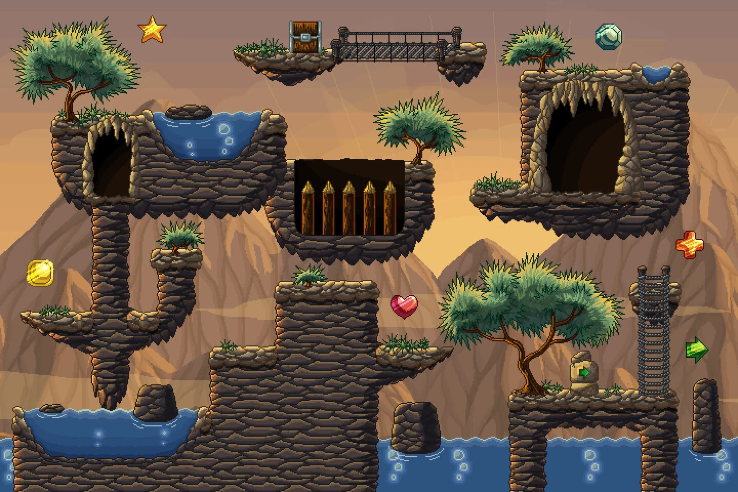 Fantasy Platformer Game Kit Pixel Art