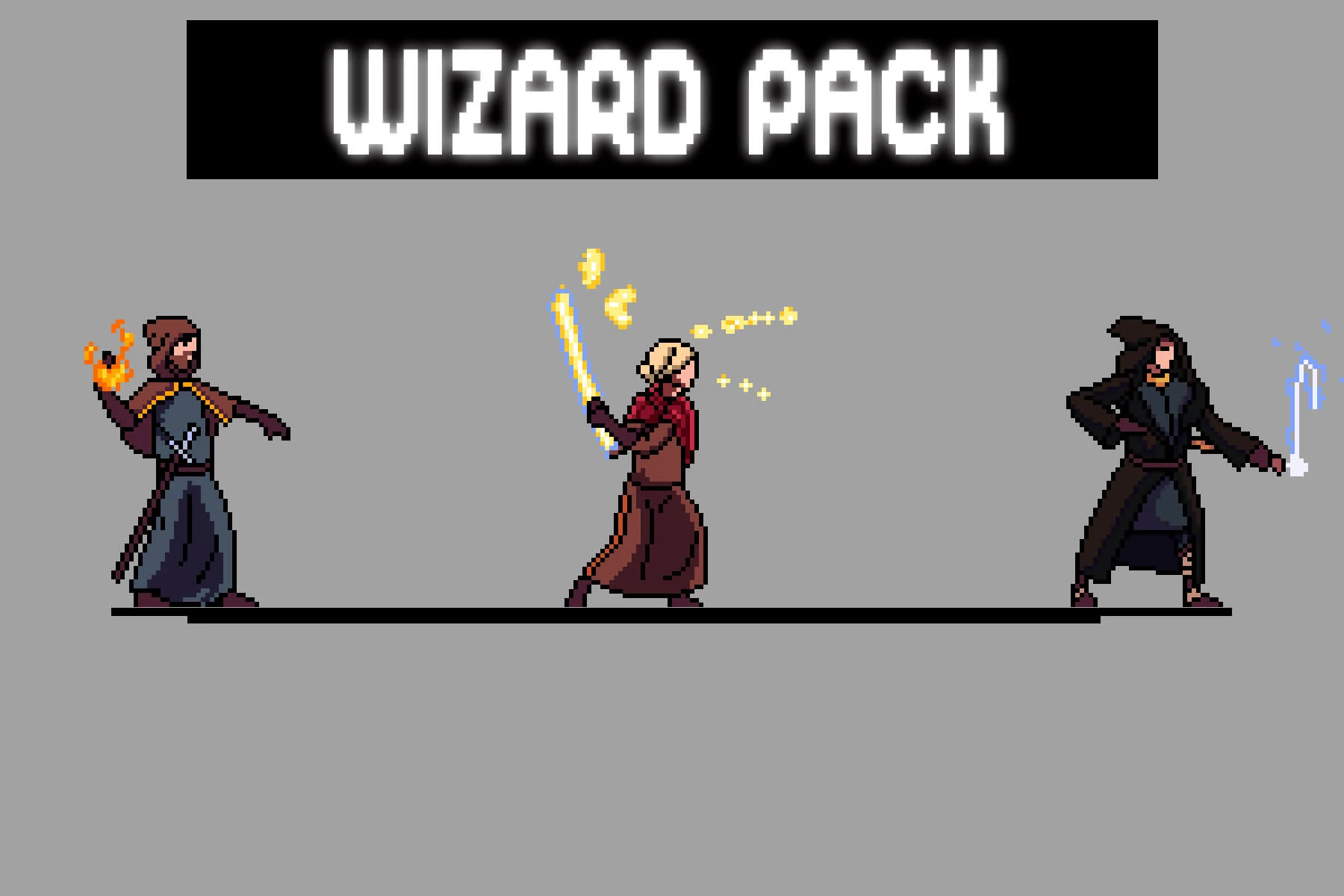 Wizard Sprite Sheets Pixel Art