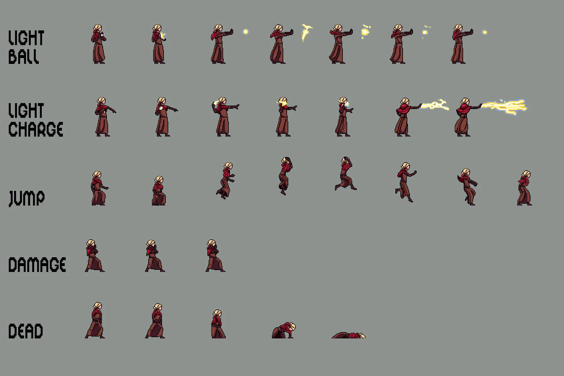Wizard Sprite Sheets Pixel Art