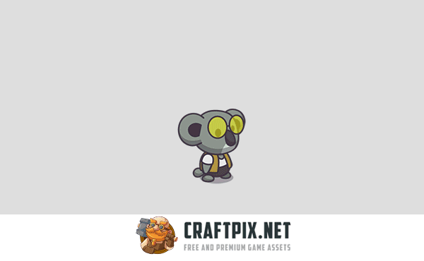 Cute Koala Game Character Sprite