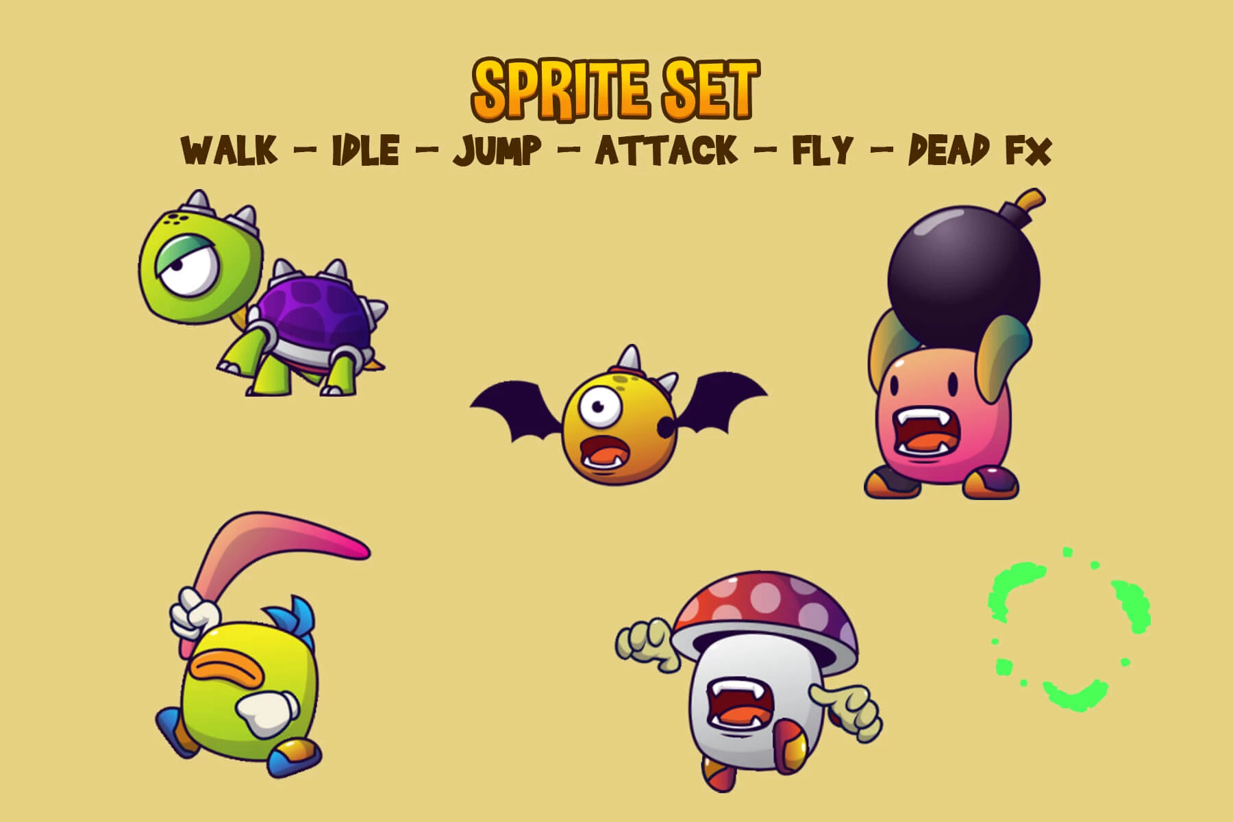 Monster V6 Sprite Set