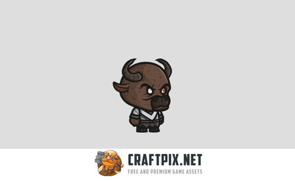 Minotaur Chibi Character Sprites