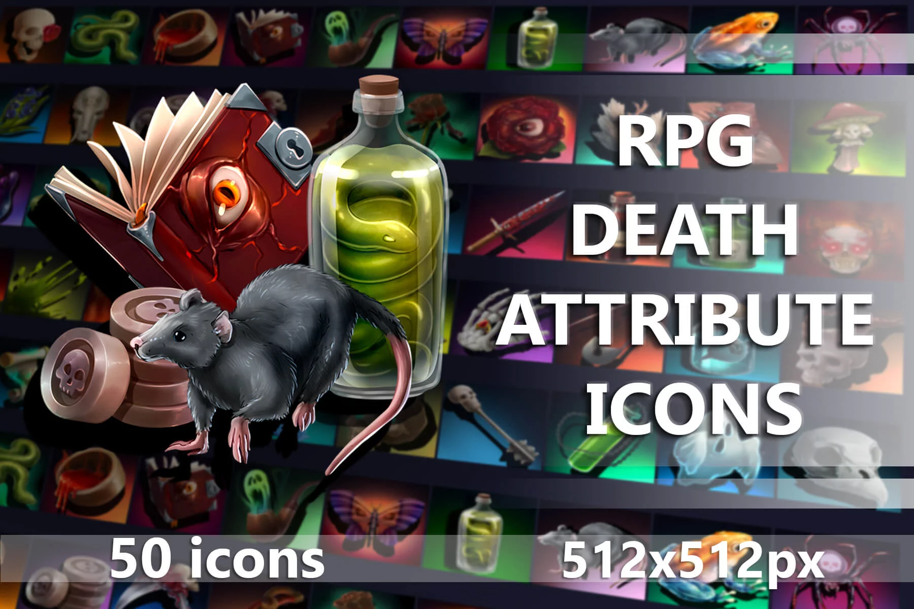 RPG Death Attribute Game 512×512 Icons