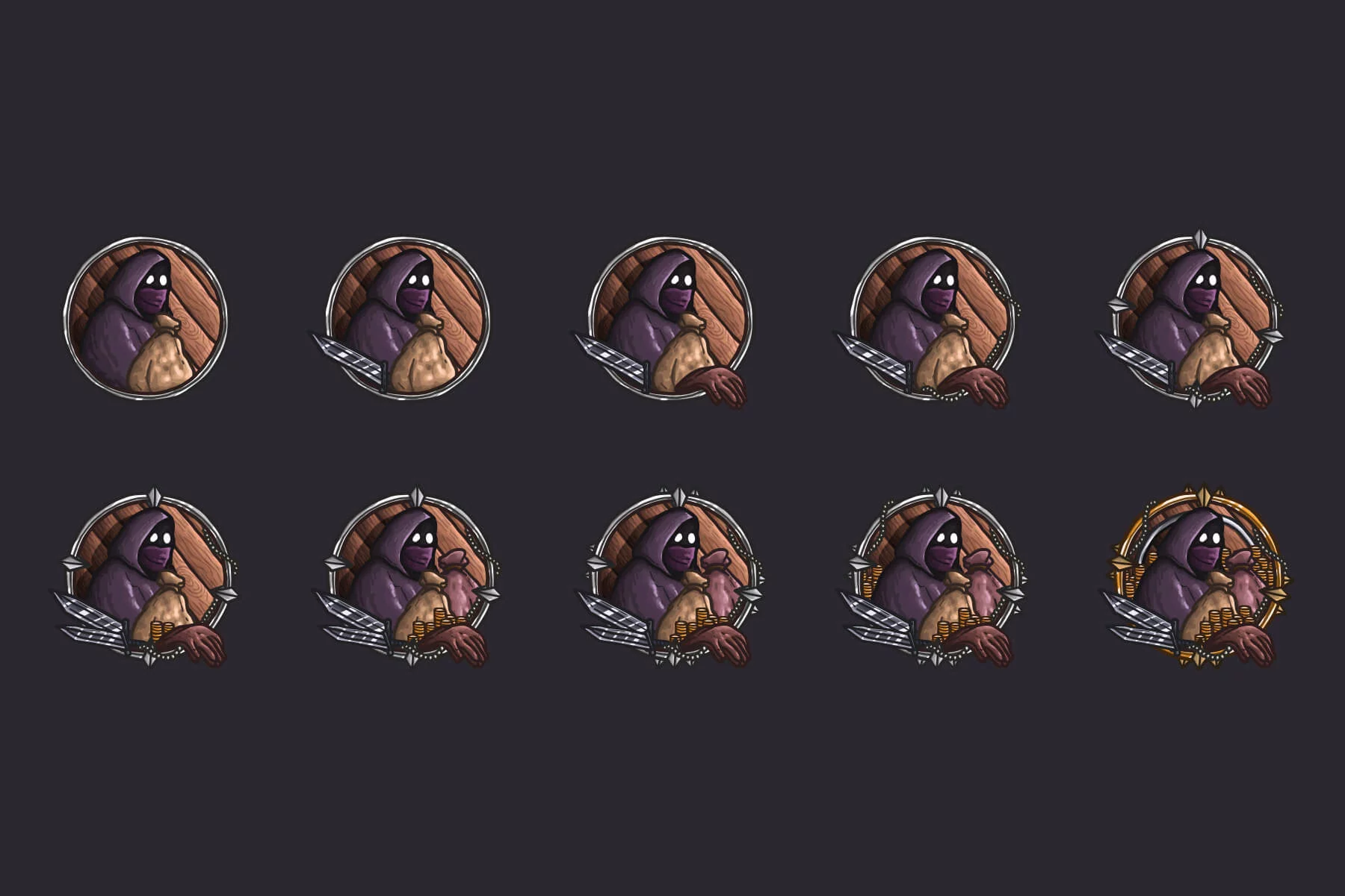 Warrior Weapon Achievement Vector Icons