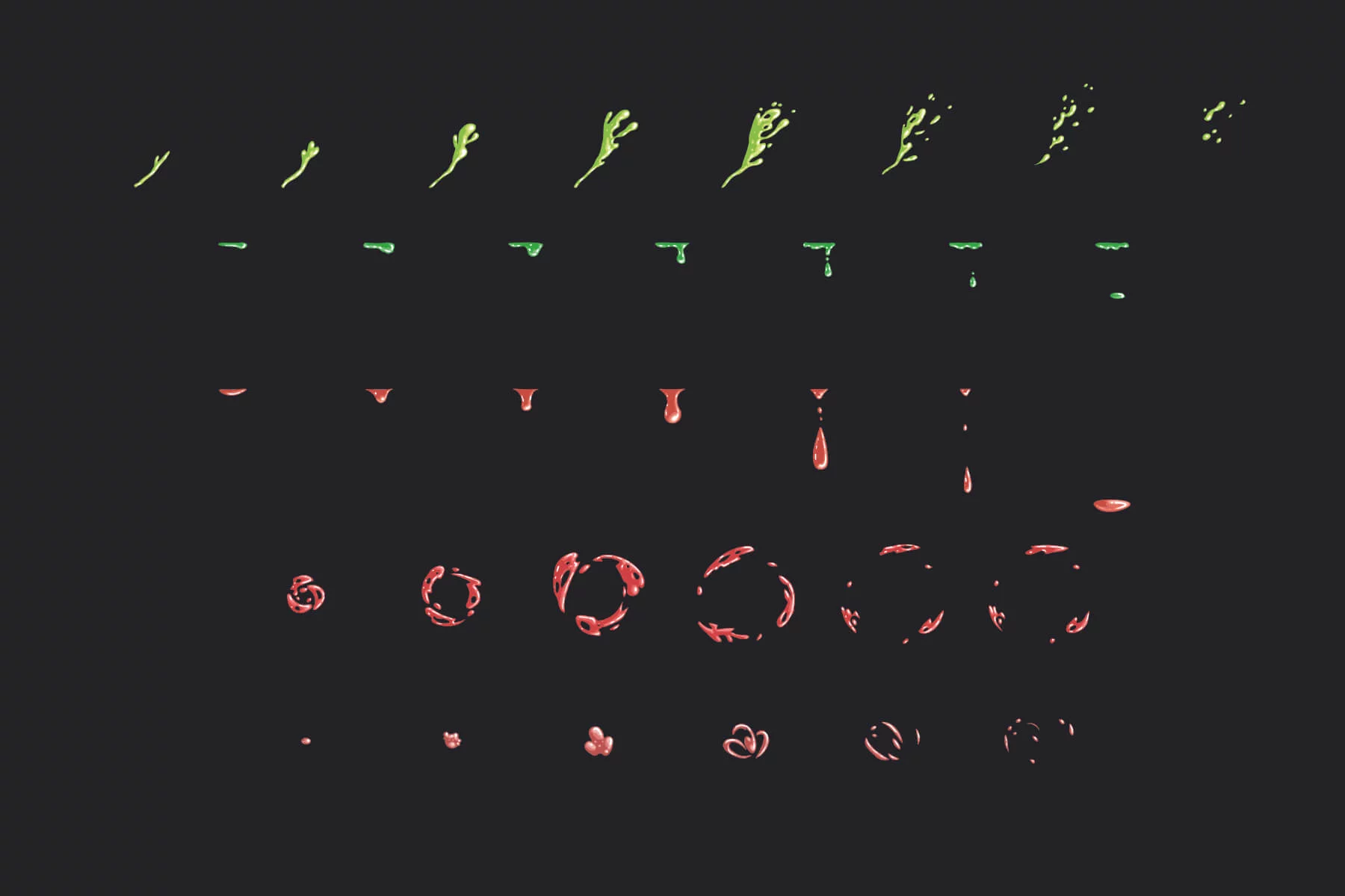 Blood Splash Sprite Effects Asset Pack