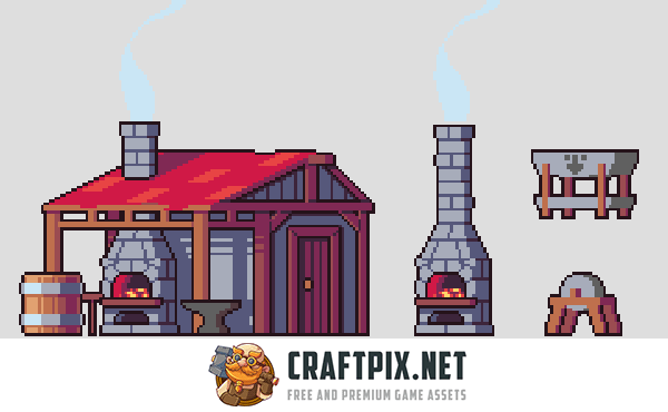 Blacksmith Craft Asset Pixel Art Pack