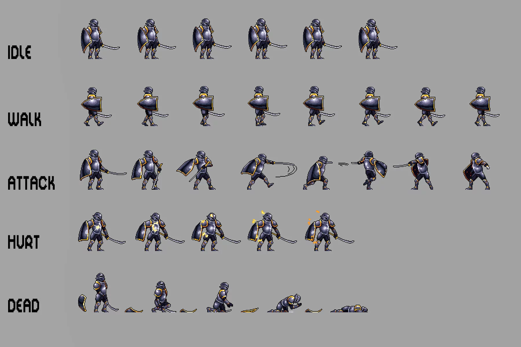 Elf Warrior Sprite Sheet Pixel Art Pack