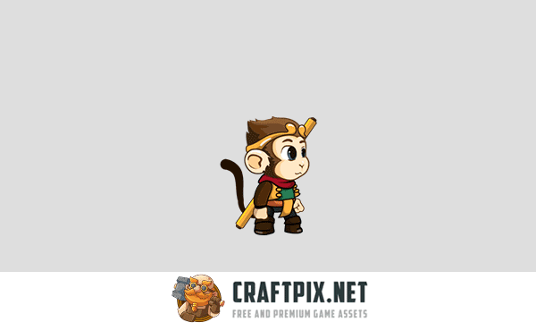 Monkey Game Character Sprite