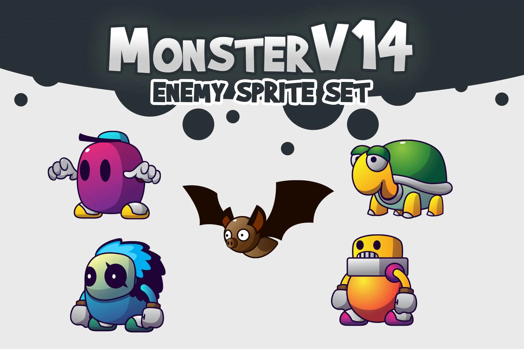 Cartoon Monsters Animated Asset Pack