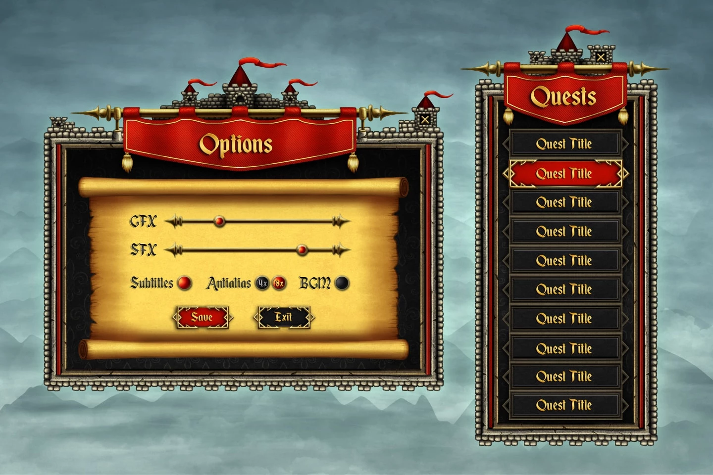 Medieval GUI
