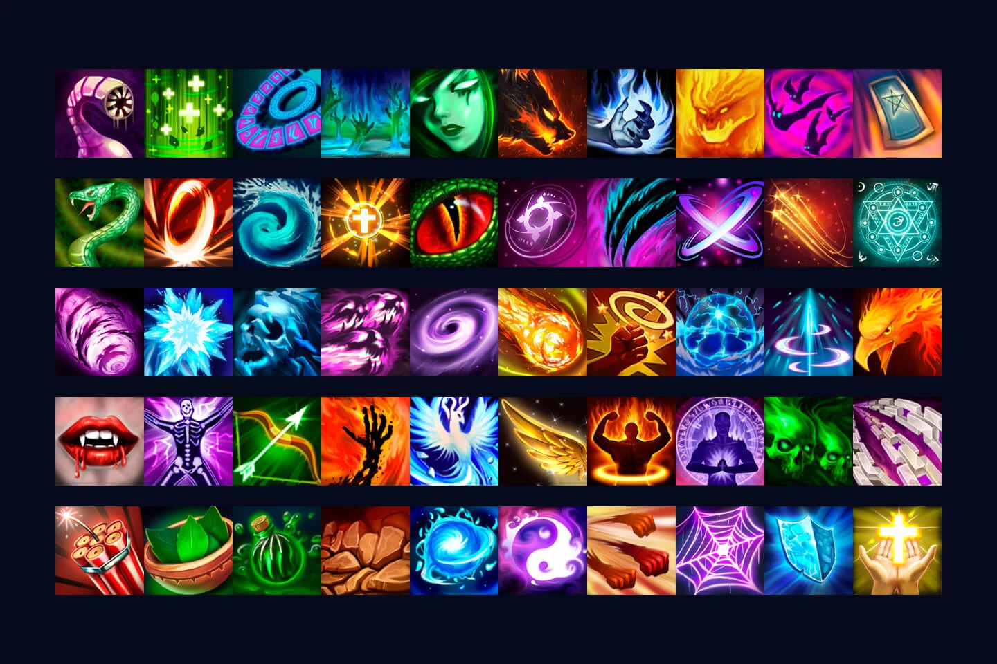100 Skill Game Icons