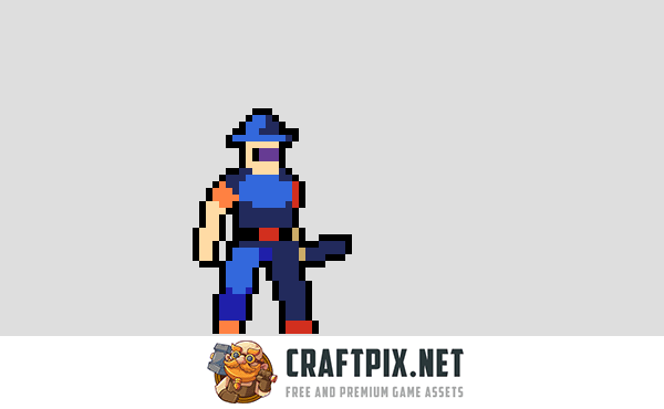 Police Cyberpunk Characters Pixel Art