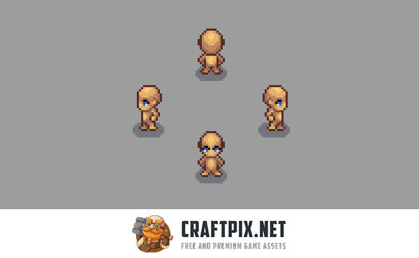 Base 4-Direction Male Character Pixel Art