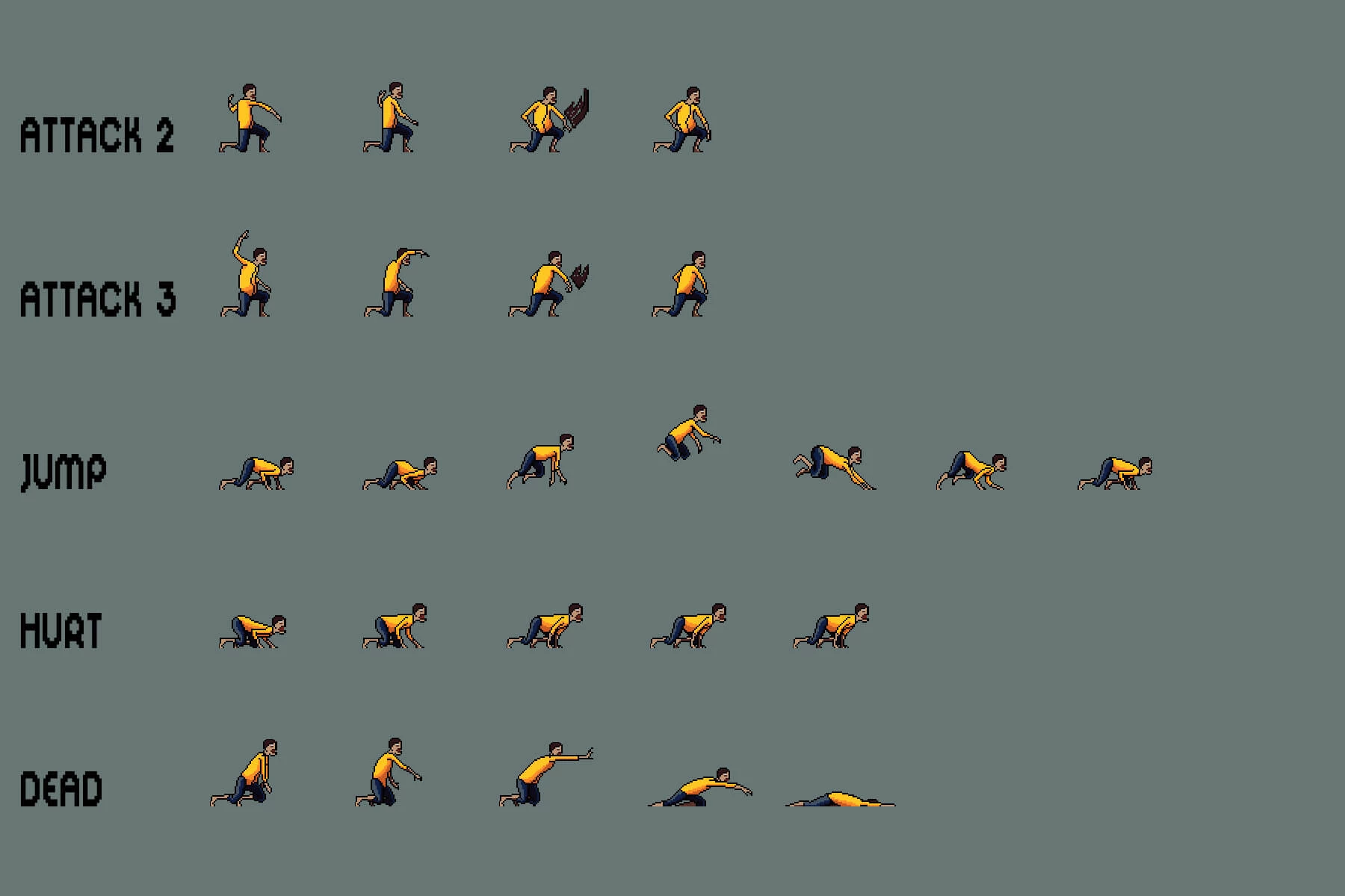 Zombie Sprite Sheet Pack Pixel Art