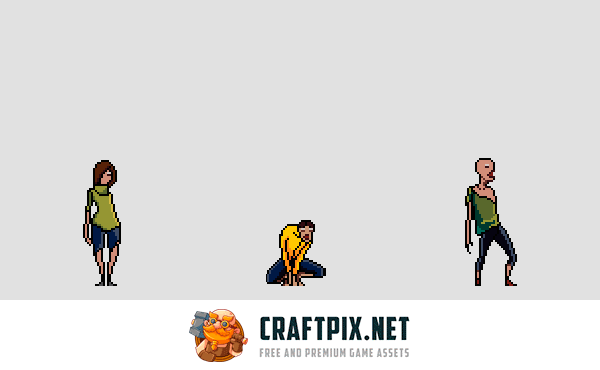 Zombie Sprite Sheet Pack Pixel Art