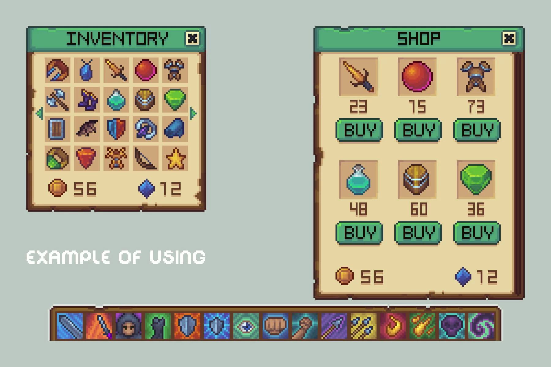 Basic Icons 16×16 for GUI