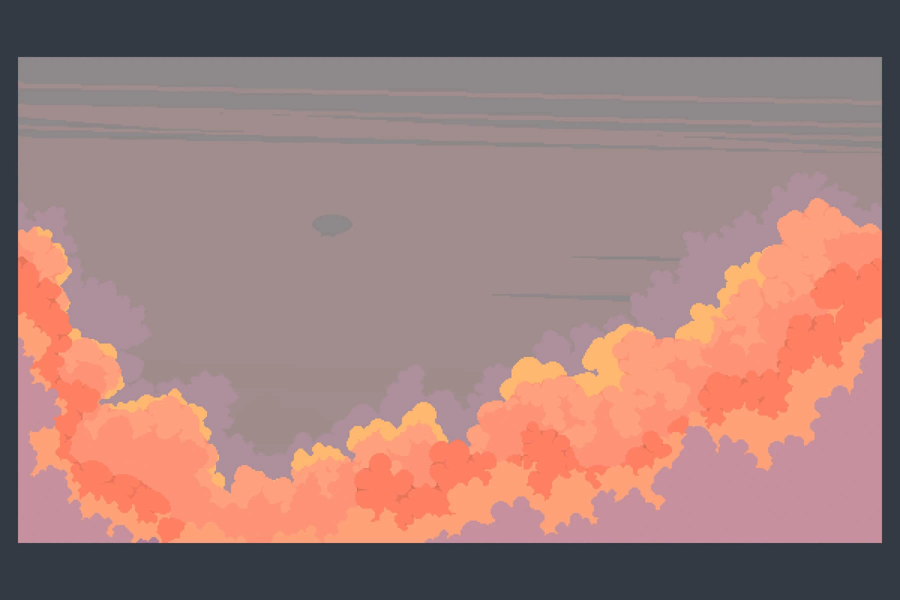 Sky with Clouds Background Pixel Art Set
