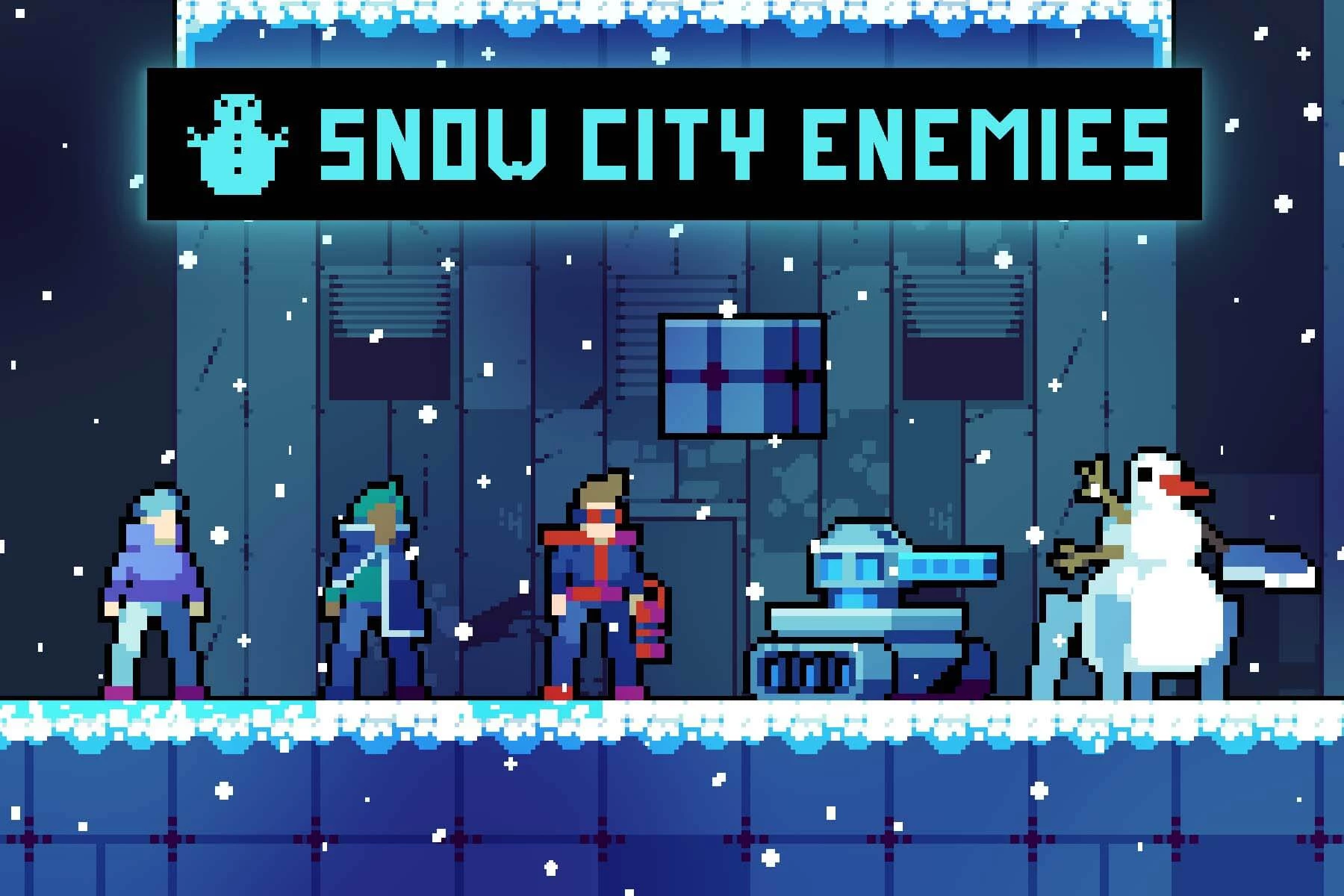 Snow City Enemies Pixel Art Sprite Pack