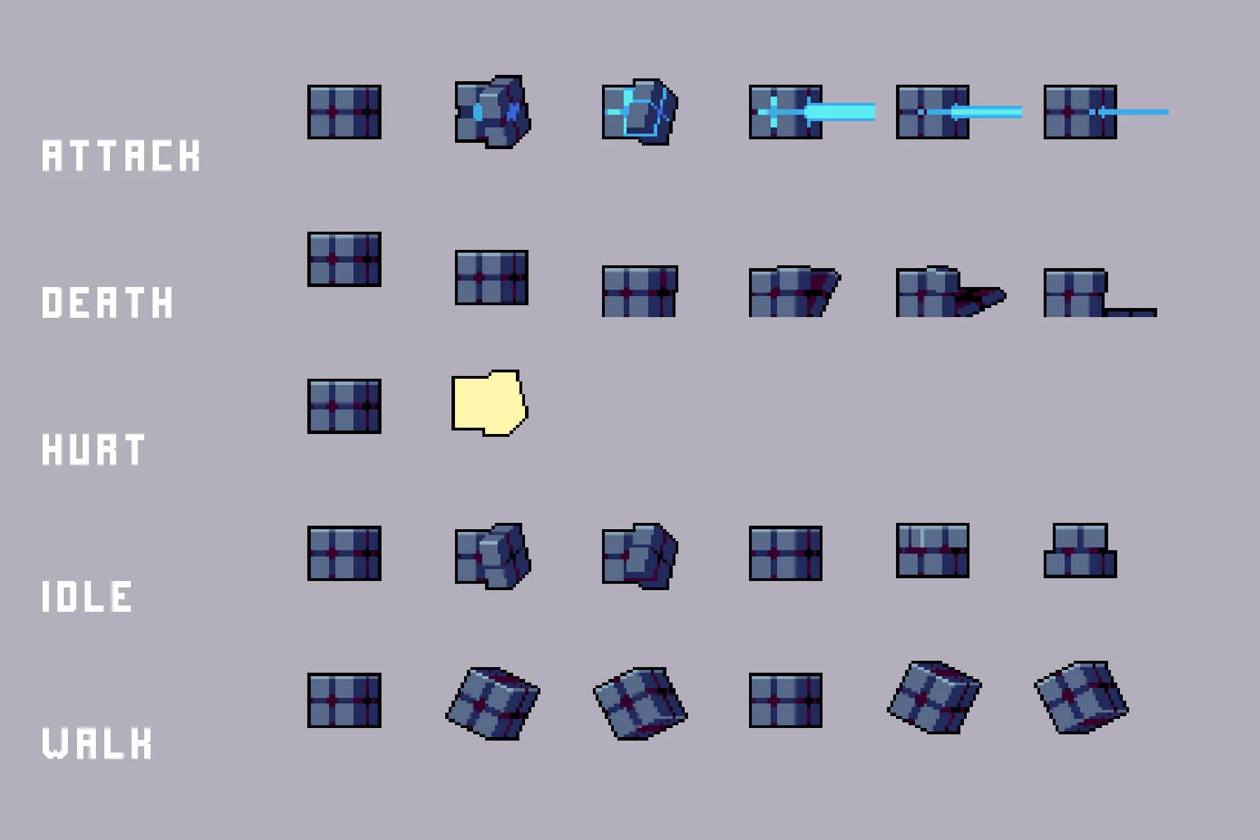 Snow City Enemies Pixel Art Sprite Pack