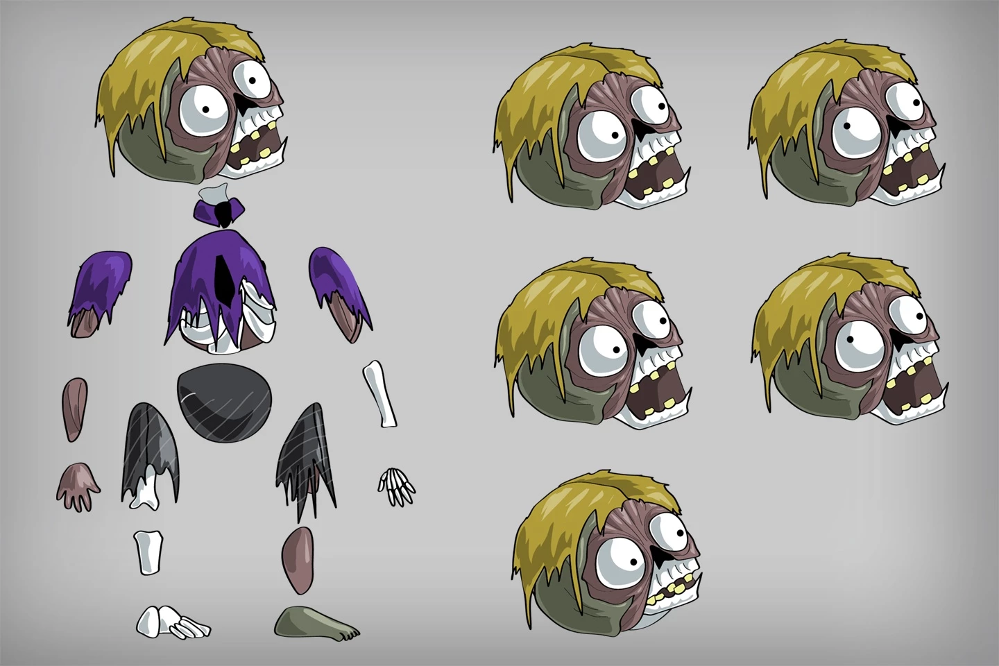 2D Game Zombie Character Sprite Pack 2