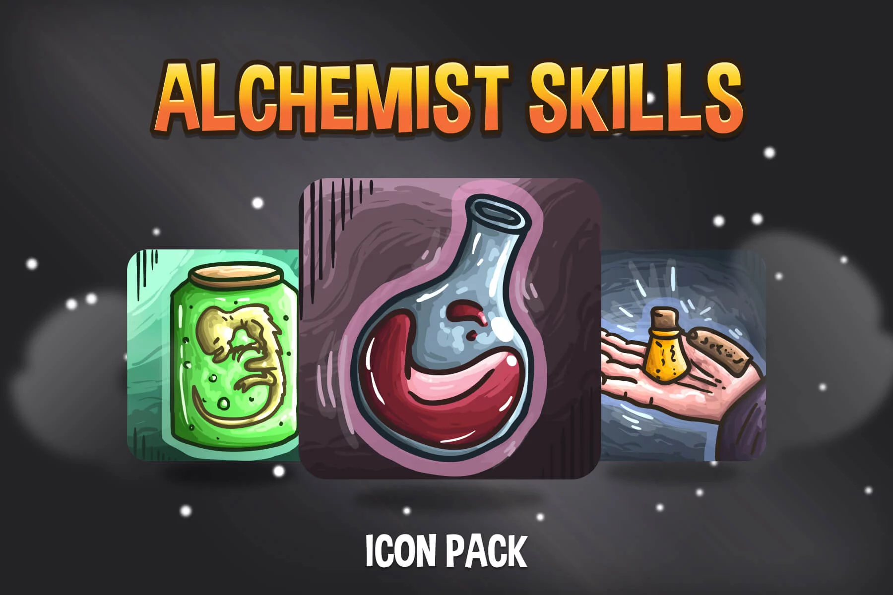 Alchemist Skills RPG Icon Pack