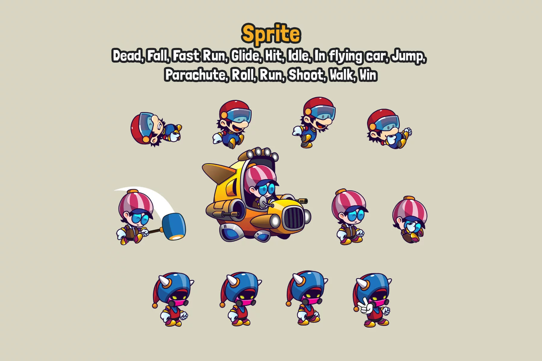 Cartoon Cute Characters Asset Pack