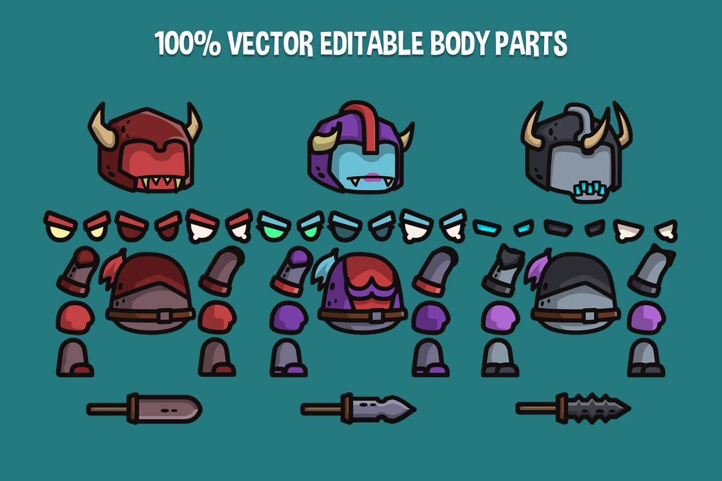 Demon Knight Tiny Style 2D Sprites