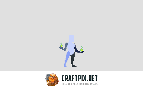 Necromancer Pixel Art Prototype Character Sprites