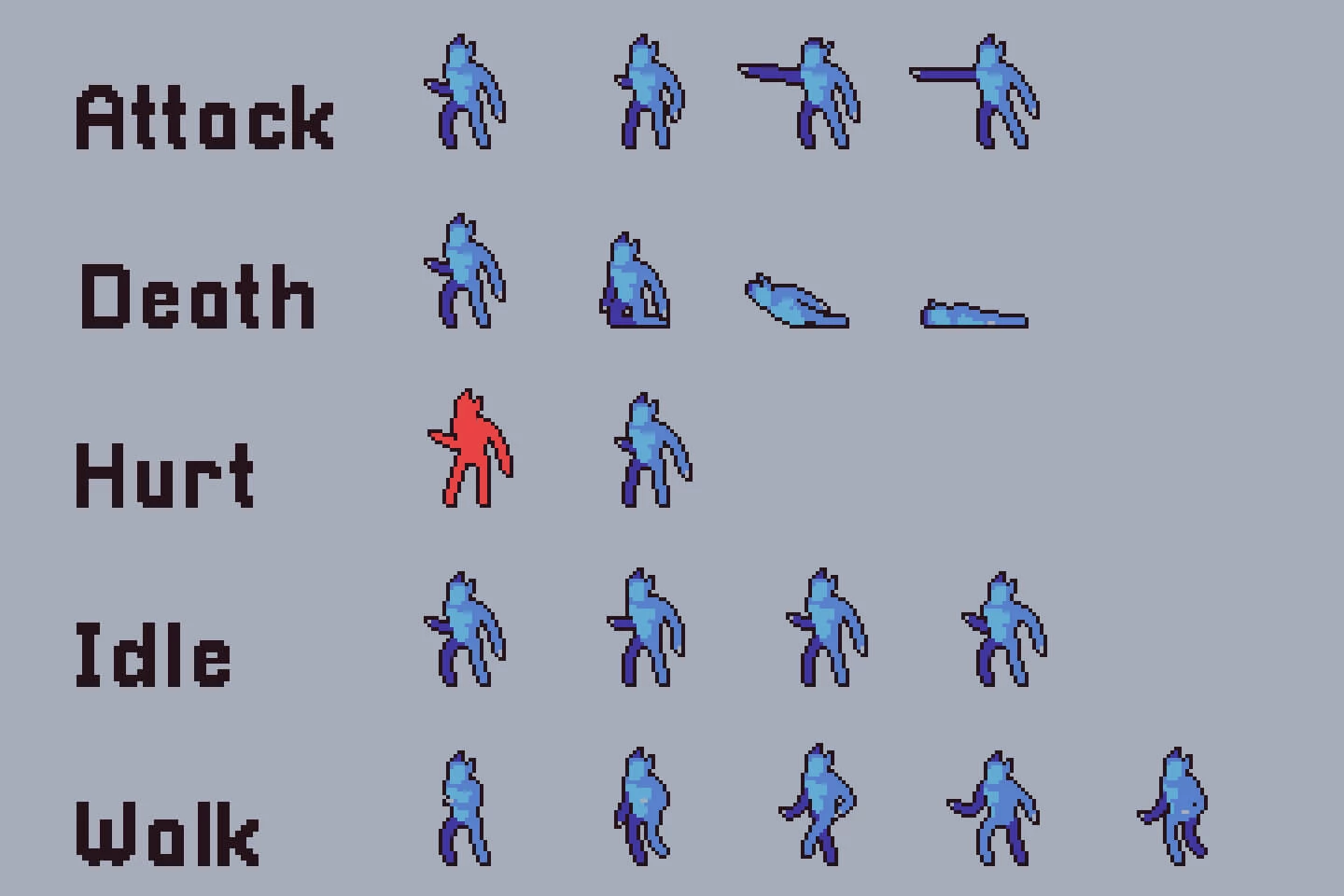 Swamp Enemies Sprite Sheets Pixel Art