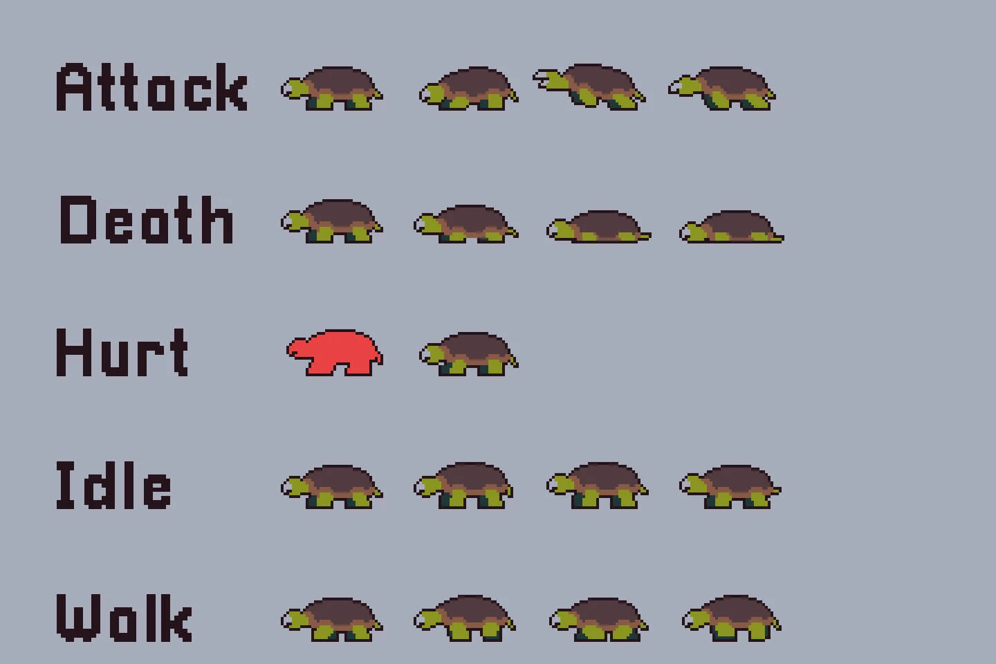 Swamp Enemies Sprite Sheets Pixel Art