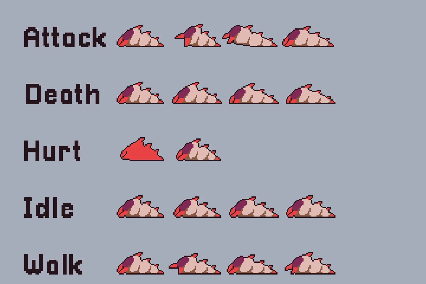 Swamp Enemies Sprite Sheets Pixel Art