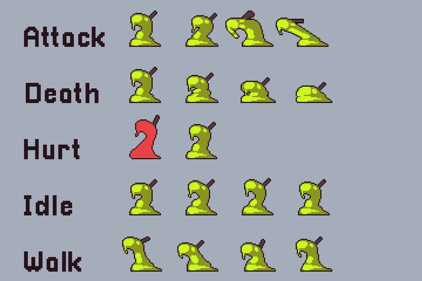 Swamp Enemies Sprite Sheets Pixel Art