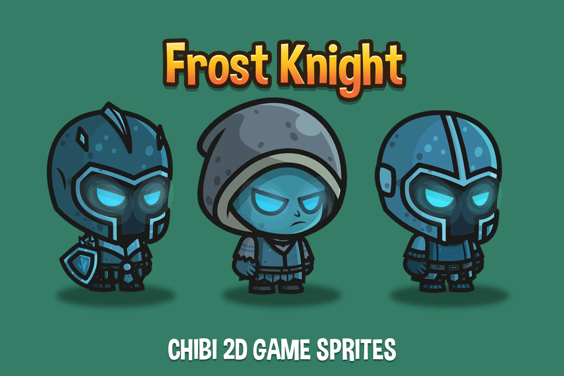 Frost Knight Chibi Character Sprites