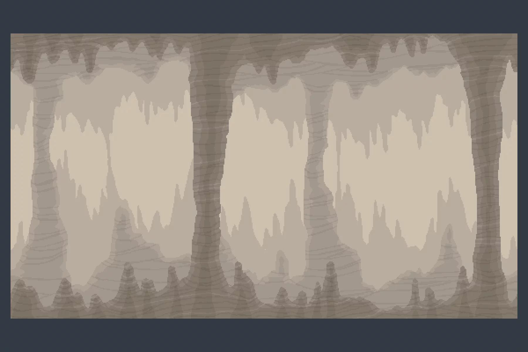 Pixel Cave Game Parallax Backgrounds
