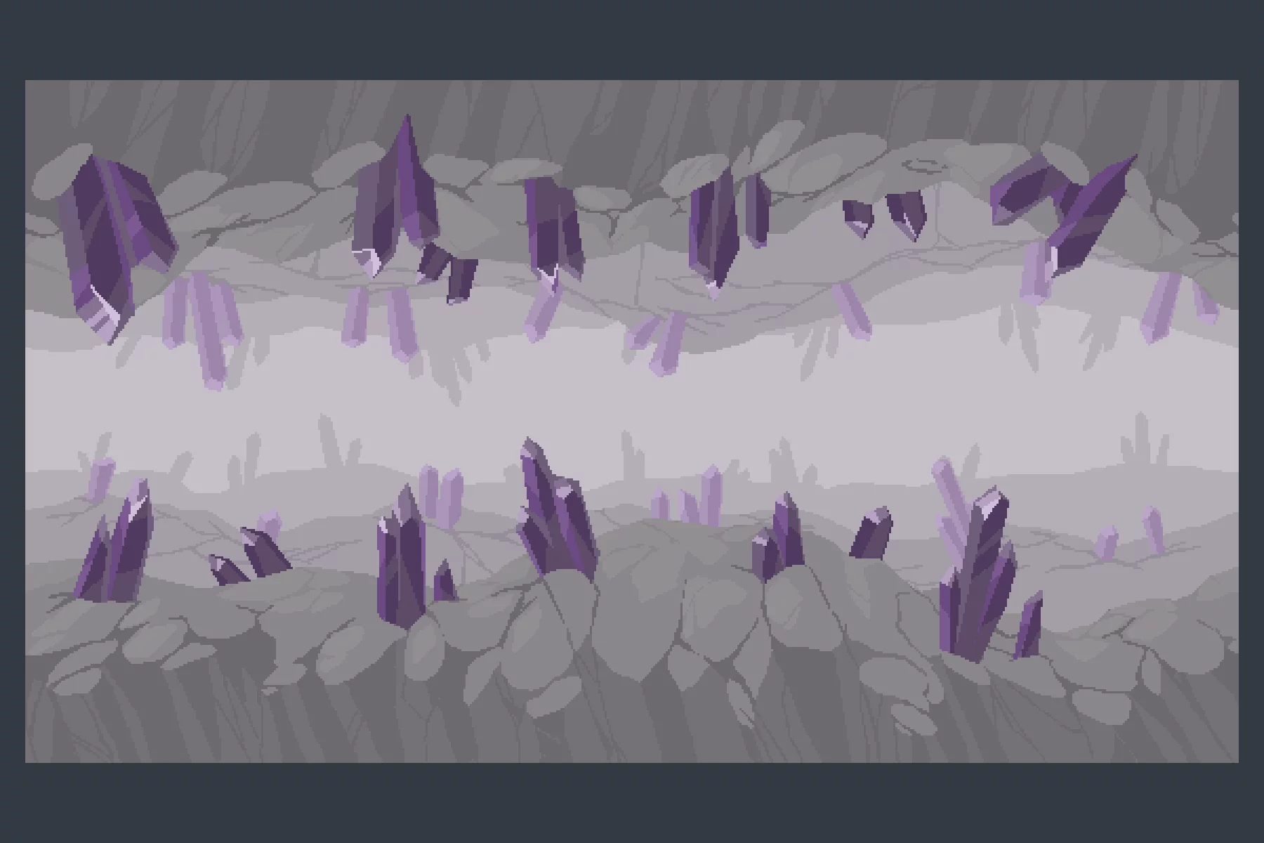 Pixel Cave Game Parallax Backgrounds