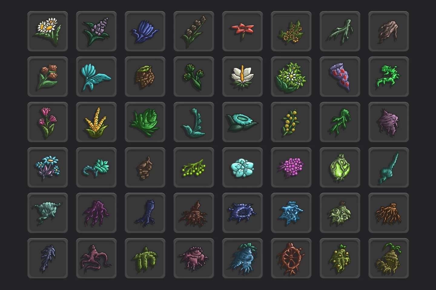 Alchemy Plants Game Icons