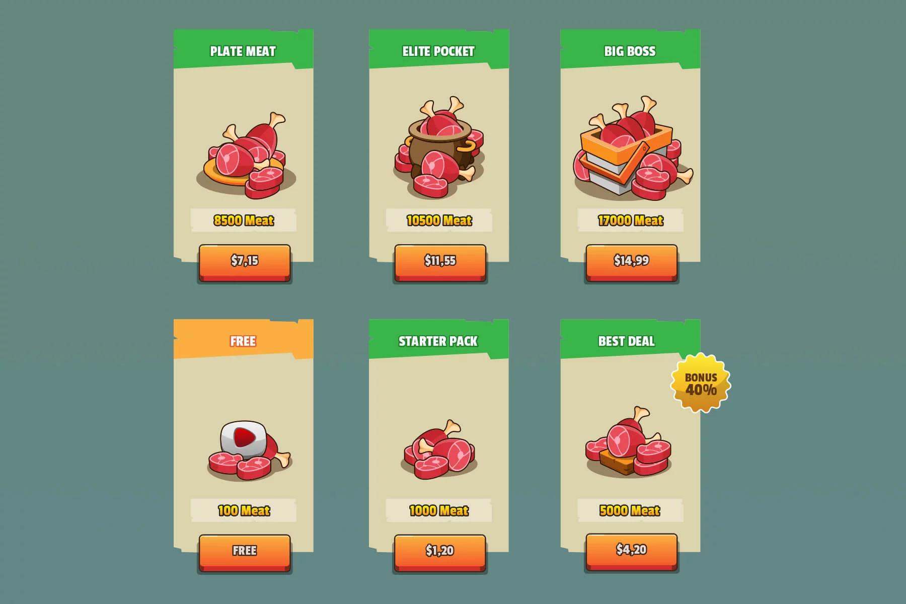 Treasure Shop Cartoon Asset Pack