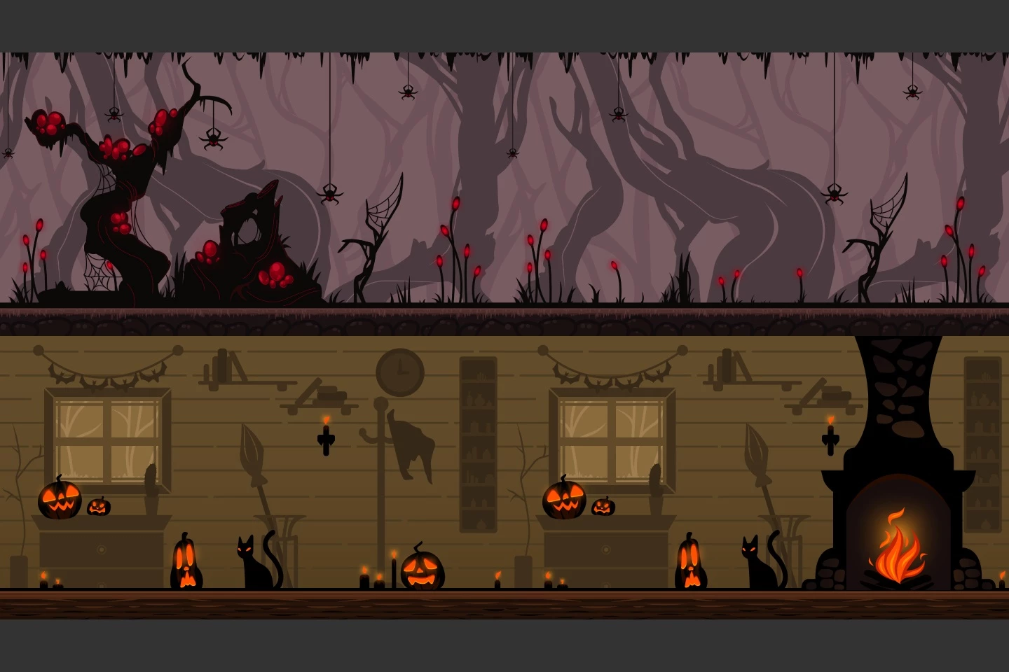 Halloween 2D Game Backgrounds