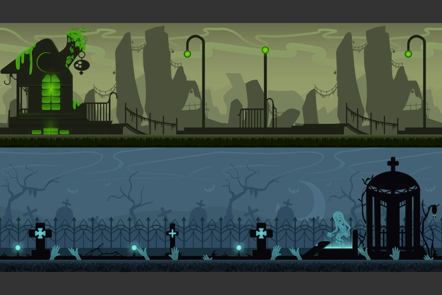 Halloween 2D Game Backgrounds