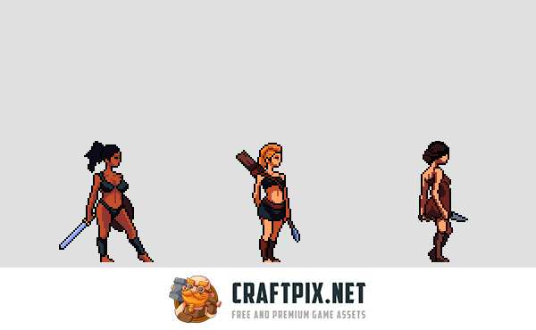 Amazon Woman Sprite Sheets Pixel Art