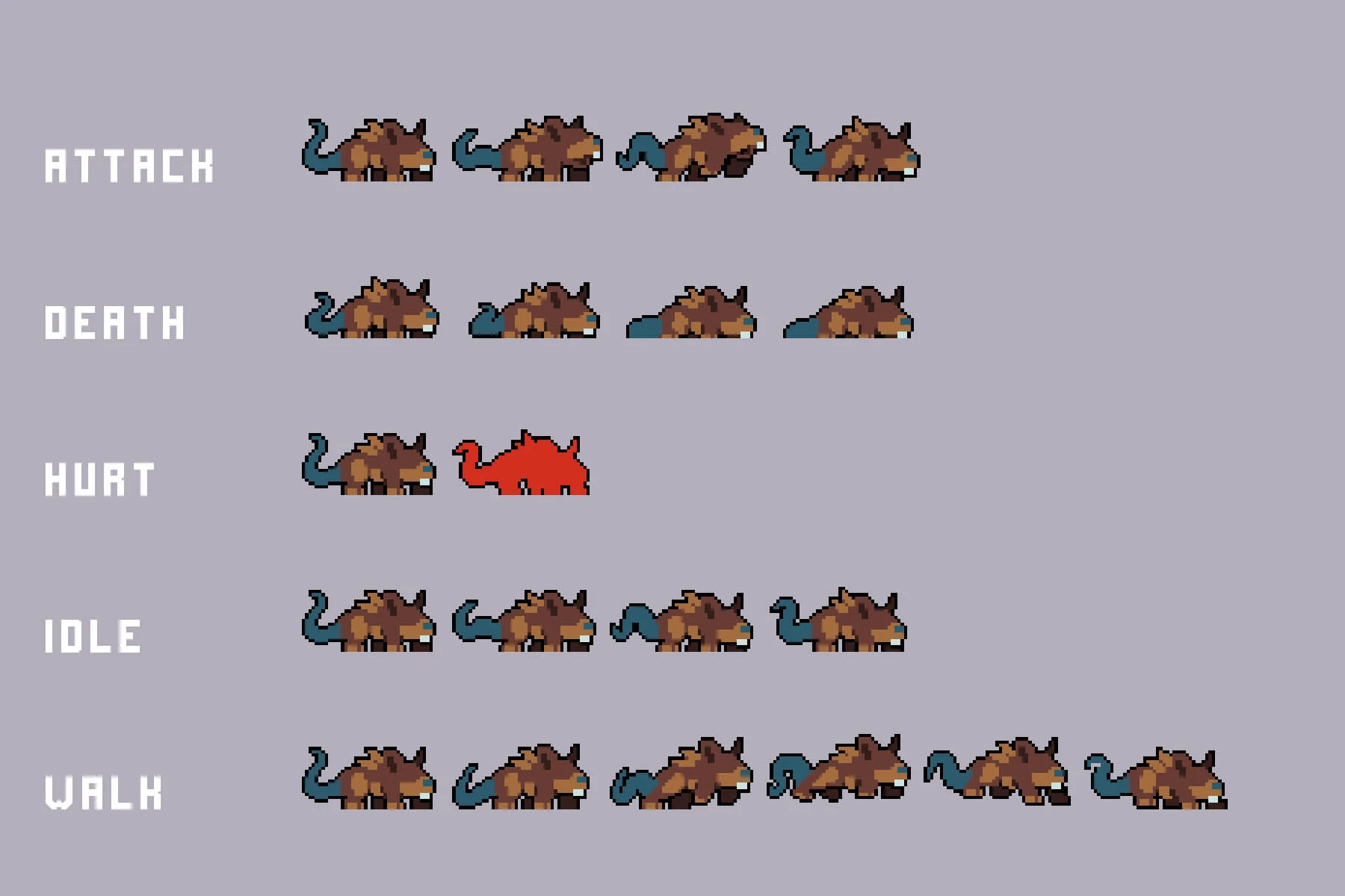 Sewerage Character Enemies Pixel Art