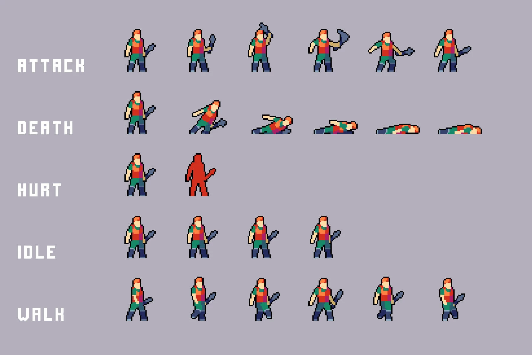 Sewerage Character Enemies Pixel Art