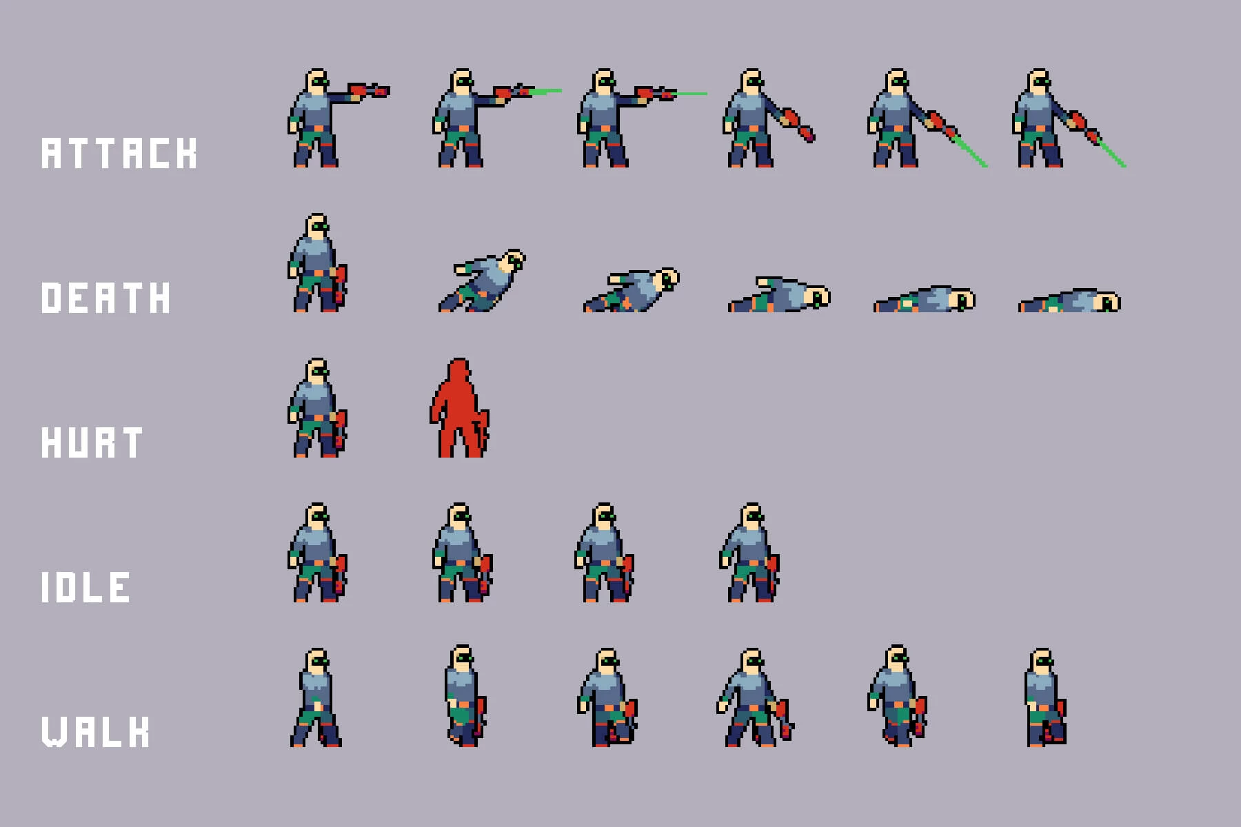 Sewerage Character Enemies Pixel Art