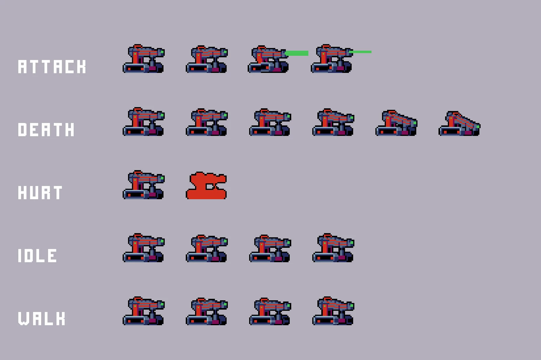 Sewerage Character Enemies Pixel Art