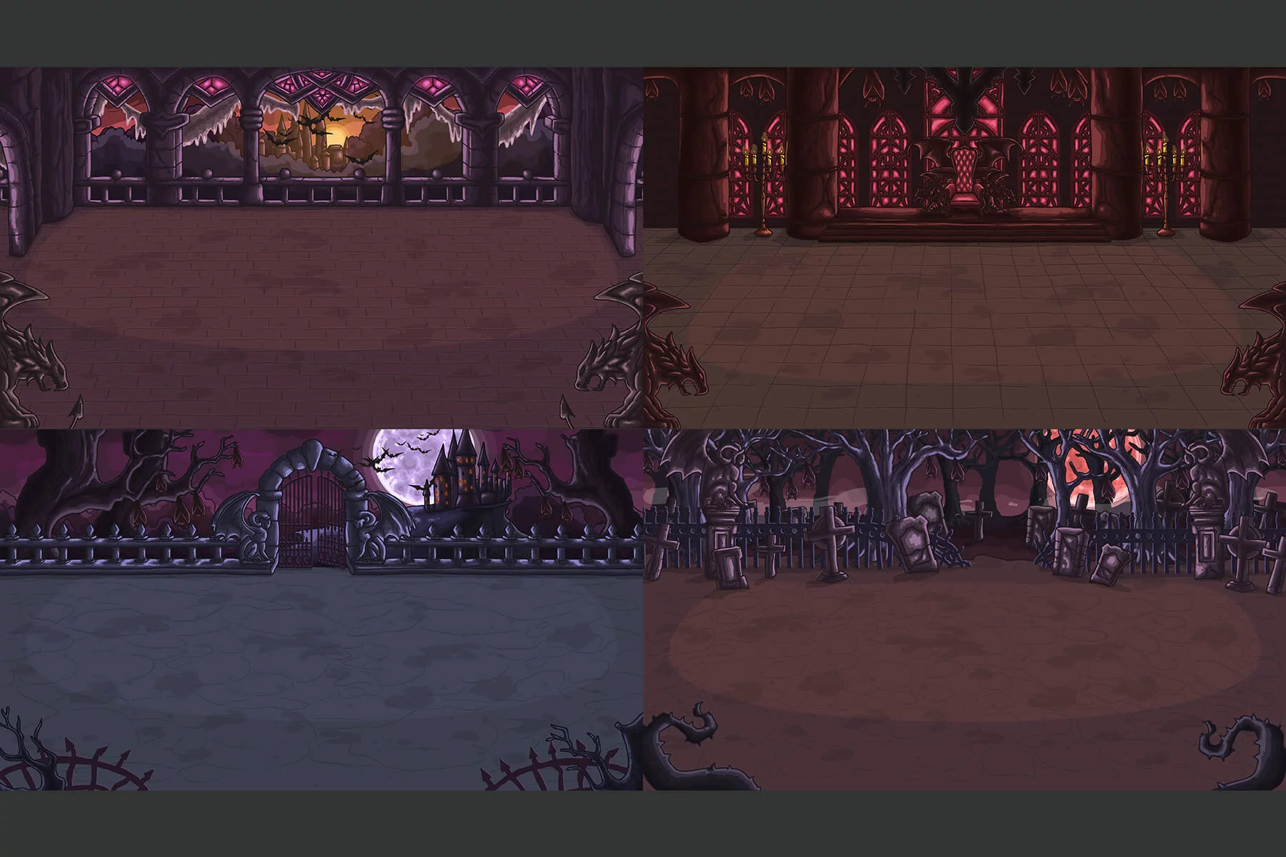 Vampire Horizontal Battle Backgrounds