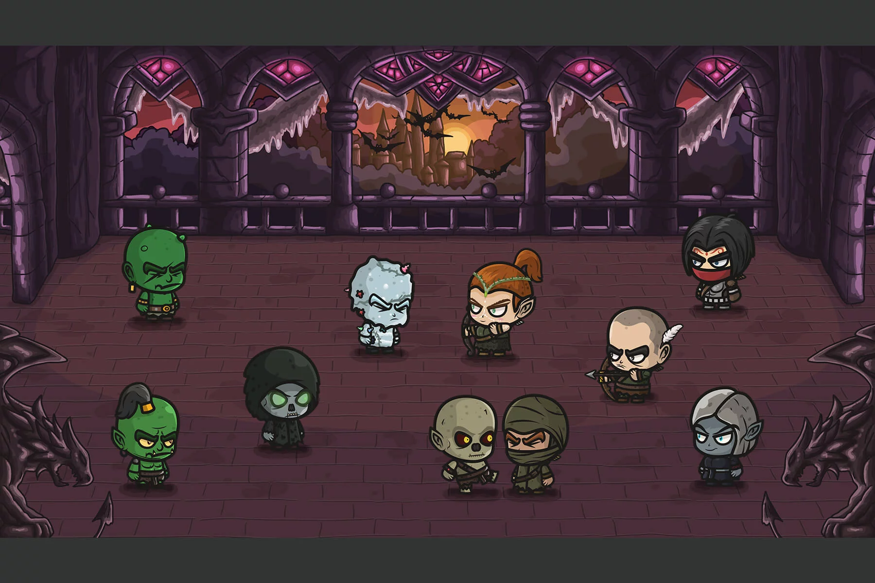 Vampire Horizontal Battle Backgrounds